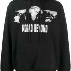 MCQ Earth Graphic Print Hoodie In 1000 BLACK - Hoodies