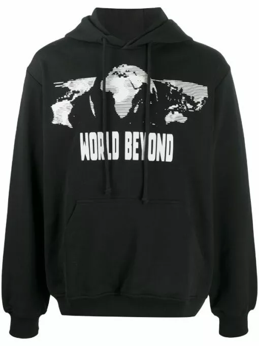 MCQ Earth Graphic Print Hoodie In 1000 BLACK - Hoodies -MCQ store online 15773504 28841155 600