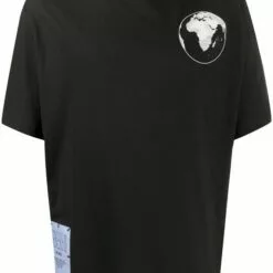 MCQ Earth Print T-shirt In 1000 BLACK - T-Shirts
