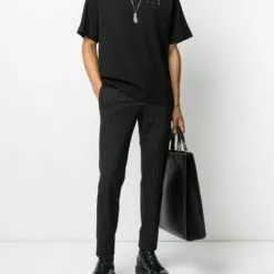 MCQ Crew-neck Cotton T-shirt In 1000 BLACK - T-Shirts -MCQ store online 15773524 28841316 600