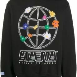 MCQ Logo Print Sweatshirt In 1000 DARKEST BLACK - Sweatshirts