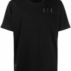 MCQ Graphic-print Cotton T-Shirt In 1000 DARKEST BLACK - T-Shirts