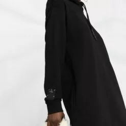 MCQ Logo Print Hooded Dress In 1000 DARKEST BLACK - Day Dresses -MCQ store online 16296145 31328835 600