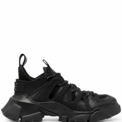 MCQ Lace-up Low-top Sneakers In 1000 BLACK - Trainers