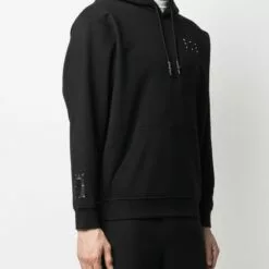 MCQ Signature Stitch Drawstring Hoodie In 1000 BLACK - Hoodies -MCQ store online 16324974 31271386 600
