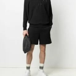 MCQ Signature Stitch Drawstring Hoodie In 1000 BLACK - Hoodies -MCQ store online 16324974 31272789 600