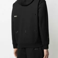 MCQ Signature Stitch Drawstring Hoodie In 1000 BLACK - Hoodies -MCQ store online 16324974 31272793 600