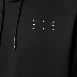 MCQ Signature Stitch Drawstring Hoodie In 1000 BLACK - Hoodies -MCQ store online 16324974 31273529 600