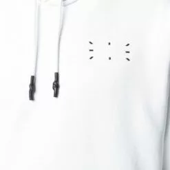 MCQ Signature Stitch Drawstring Hoodie In 9000 WHITE - Hoodies -MCQ store online 16324979 31271390 600