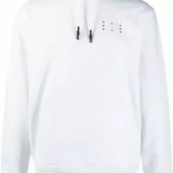 MCQ Signature Stitch Drawstring Hoodie In 9000 WHITE - Hoodies