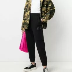 MCQ Graphic-print Cotton Track Trousers In 1000 BLACK - Track Pants -MCQ store online 16325386 31482181 600