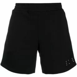 MCQ Cotton Track Shorts In 1000 BLACK - Track & Running Shorts