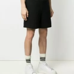 MCQ Cotton Track Shorts In 1000 BLACK - Track & Running Shorts -MCQ store online 16327269 31273550 600