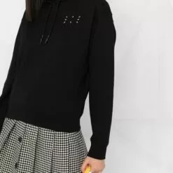 MCQ Graphic-print Hoodie In 1000 DARKESTBLACK - Hoodies -MCQ store online 16348291 31400606 600