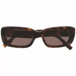 MCQ MQ0301S Rectangular-frame Sunglasses In 002 HAVANA HAVANA BROWN -