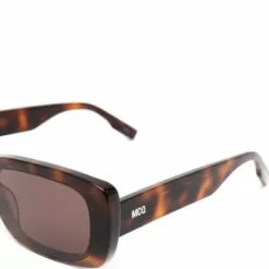 MCQ MQ0301S Rectangular-frame Sunglasses In 002 HAVANA HAVANA BROWN - -MCQ store online 16374120 31740076 600