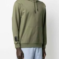 MCQ Jack Logo-appliqué Hoodie In 1212 KHAKI - Sweatshirts & Knitwear -MCQ store online 16389819 31612798 600