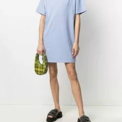 MCQ Logo Print T-shirt Dress In 5355 Blue - Day Dresses -MCQ store online 16390960 31613601 600