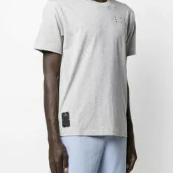 MCQ Logo Patch Cotton T-shirt In 1230 GREY - T-Shirts -MCQ store online 16391630 31612855 600