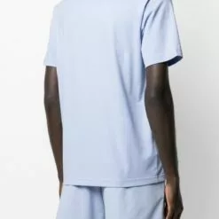 MCQ Logo Patch Cotton T-shirt In 5355 Blue - T-Shirts -MCQ store online 16391631 31612860 600