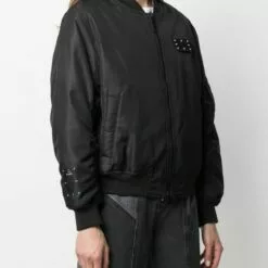 MCQ Tonal Bomber Jacket In 1000 DARKEST BLACK - Bomber Jackets -MCQ store online 16448053 32137367 600