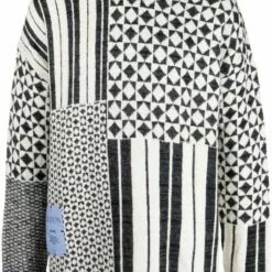 MCQ Patchwork Knitted Jumper In 1112 Blackchalk - Jumpers