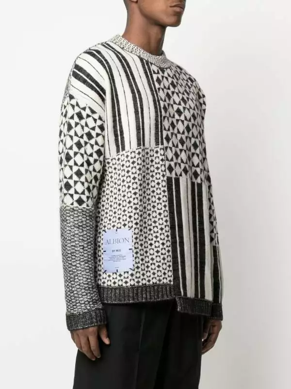 MCQ Patchwork Knitted Jumper In 1112 Blackchalk - Jumpers 5 MCQ Patchwork Knitted Jumper In 1112 Blackchalk - Jumpers - Image 3