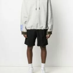 MCQ Panelled Cotton Hoodie In 1330 GREYMELANGE - Hoodies -MCQ store online 16483530 32291045 600