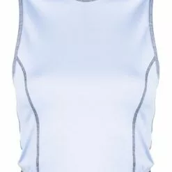 MCQ Sleeveless Cropped Top In 5355 HYPER LILAC - Vests & Tank Tops