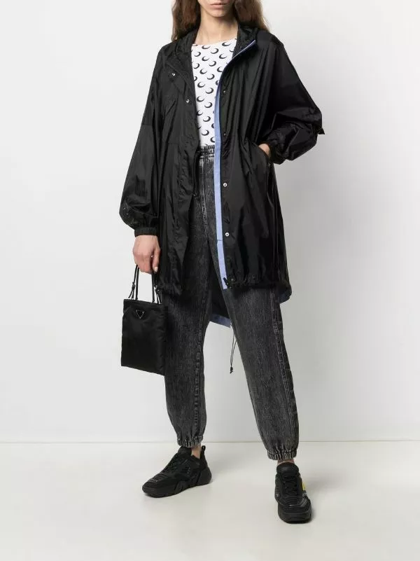 MCQ Lightweight Hooded Raincoat In 1000 DARKEST BLACK - Trench & Raincoats 4 MCQ Lightweight Hooded Raincoat In 1000 DARKEST BLACK - Trench & Raincoats - Image 2