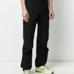 MCQ Logo-patch Cargo Trousers In DARKEST BLACK - Regular & Straight-Leg Trousers -MCQ store online 16514728 32558021 600