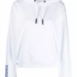 MCQ Graphic-print Cotton Hoodie In 9000 OPTIC WHITE - Hoodies