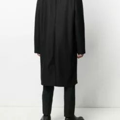 MCQ Single-breasted Wool Coat In 1000 BLACK - Single Breasted Coats -MCQ store online 16524689 32234184 600