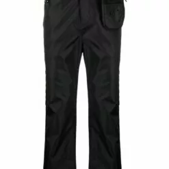 MCQ High-shine Trousers In 1000 Nero - Regular & Straight-Leg Trousers