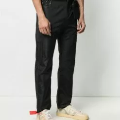 MCQ High-shine Trousers In 1000 Nero - Regular & Straight-Leg Trousers -MCQ store online 16525959 32332699 600