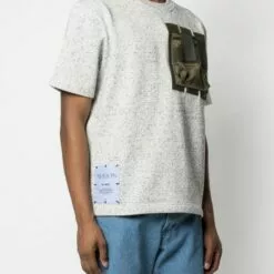 MCQ Speckled Patch-pocket T-shirt In AM1 Grey - T-Shirts -MCQ store online 16537605 32455480 600