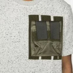 MCQ Speckled Patch-pocket T-shirt In AM1 Grey - T-Shirts -MCQ store online 16537605 32455486 600