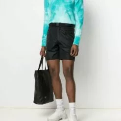 MCQ Logo-patch Buckled Shorts In BLACK - Tailored Shorts -MCQ store online 16539408 32346730 600