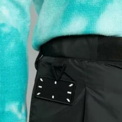 MCQ Logo-patch Buckled Shorts In BLACK - Tailored Shorts -MCQ store online 16539408 32346732 600