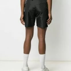 MCQ Logo-patch Buckled Shorts In BLACK - Tailored Shorts -MCQ store online 16539408 32347797 600