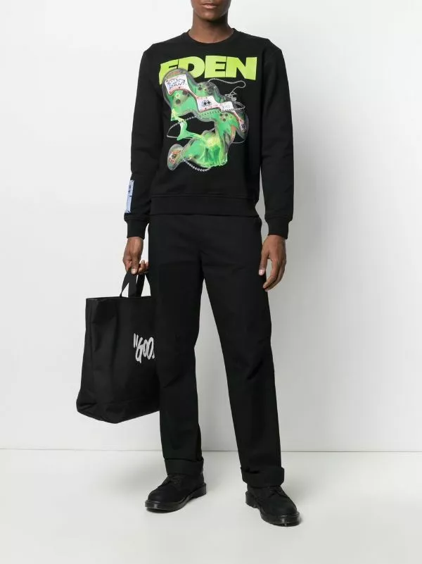 MCQ Stitch-print Straight Leg Trousers In 1000BLACK - Regular & Straight-Leg Trousers 4 MCQ Stitch-print Straight Leg Trousers In 1000BLACK - Regular & Straight-Leg Trousers - Image 2