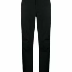 MCQ Stitch-print Straight Leg Trousers In 1000BLACK - Regular & Straight-Leg Trousers