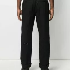 MCQ Stitch-print Straight Leg Trousers In 1000BLACK - Regular & Straight-Leg Trousers 10 MCQ Stitch-print Straight Leg Trousers In 1000BLACK - Regular & Straight-Leg Trousers -MCQ store online 16573400 32473407 600