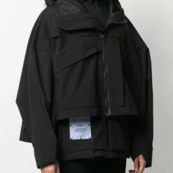 MCQ Hooded Layered Jacket In 1000 BLACK - Bomber Jackets -MCQ store online 16590252 32637973 600