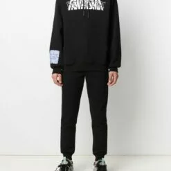 MCQ Fantasma Slogan Print Hoodie In 1000 BLACK - Hoodies -MCQ store online 16626136 32600707 600