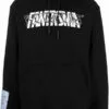 MCQ Fantasma Slogan Print Hoodie In 1000 BLACK - Hoodies -MCQ store online 16626136 32600712 600