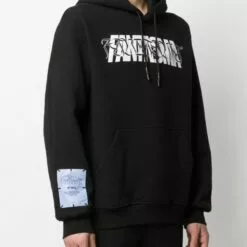 MCQ Fantasma Slogan Print Hoodie In 1000 BLACK - Hoodies -MCQ store online 16626136 32600713 600