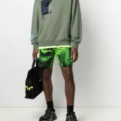 MCQ Tent Poncho Cotton Sweatshirt In 3662 VERDE - Sweatshirts -MCQ store online 16694832 32956920 600