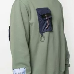 MCQ Tent Poncho Cotton Sweatshirt In 3662 VERDE - Sweatshirts -MCQ store online 16694832 32957624 600