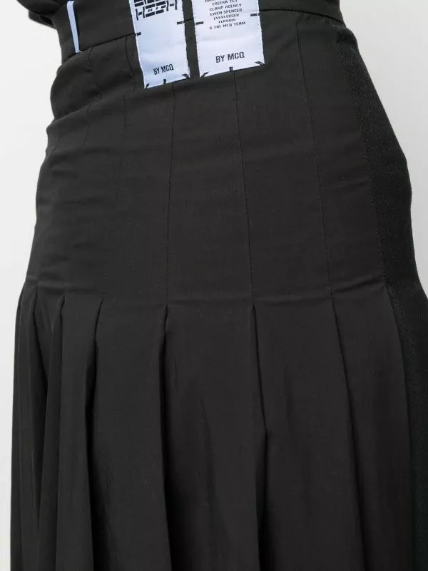 MCQ Pleated A-line Maxi Skirt In 1000 BLACK - Pleated Skirts 7 MCQ Pleated A-line Maxi Skirt In 1000 BLACK - Pleated Skirts - Image 5